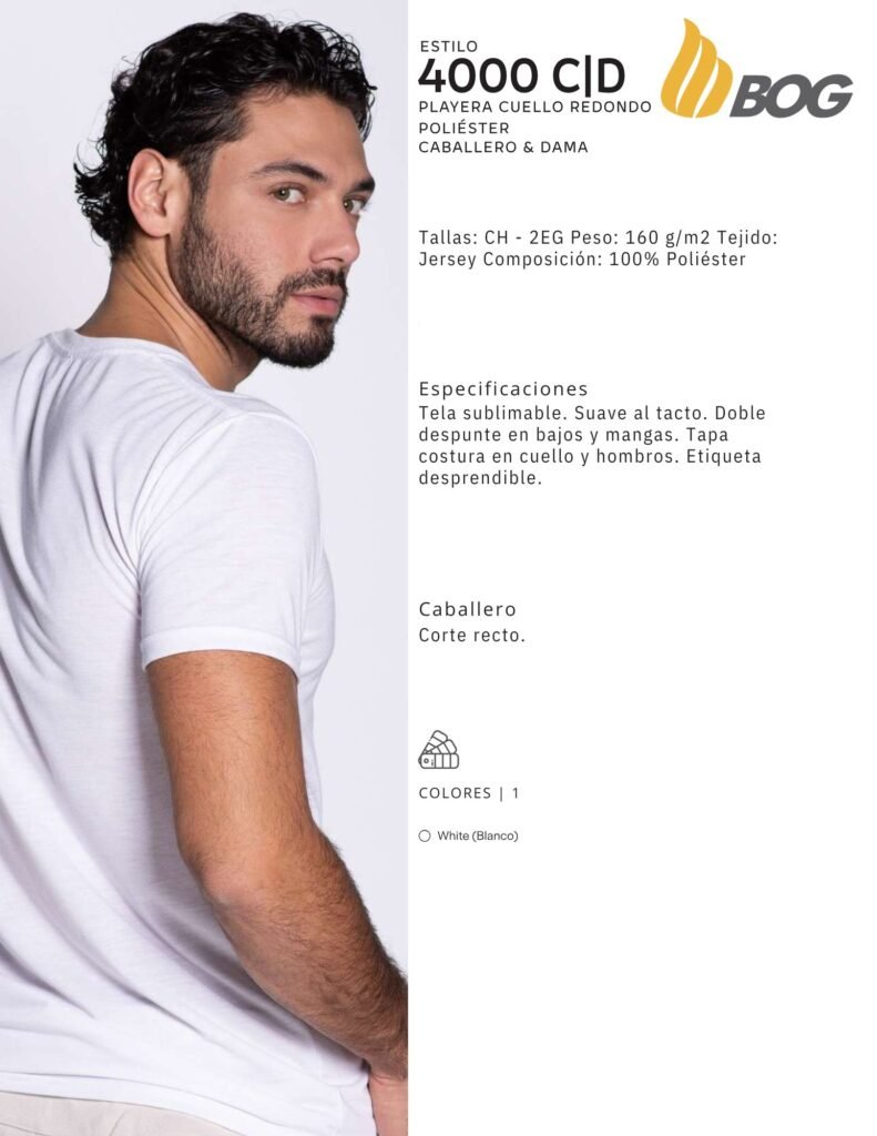 PLAYERA MOD 4000 CD CABALLERO