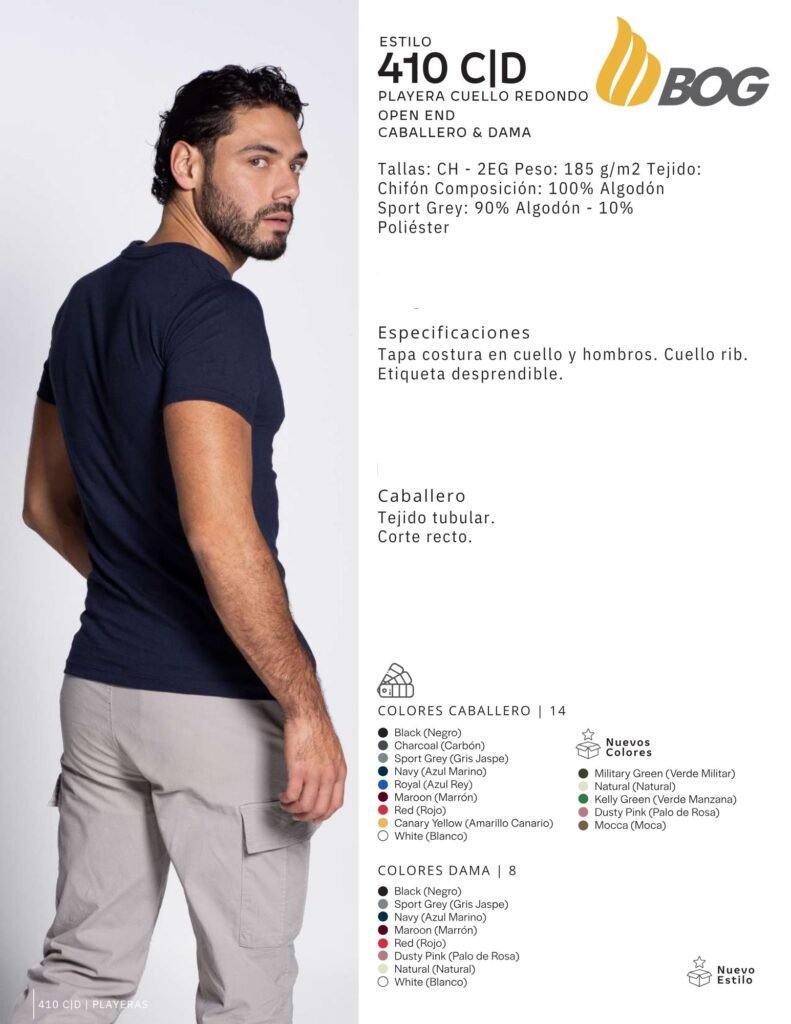 PLAYERA MOD 410 CD CABALLERO