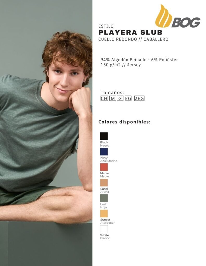 PLAYERA MOD SLUB CUELLO REDONDO CABALLERO