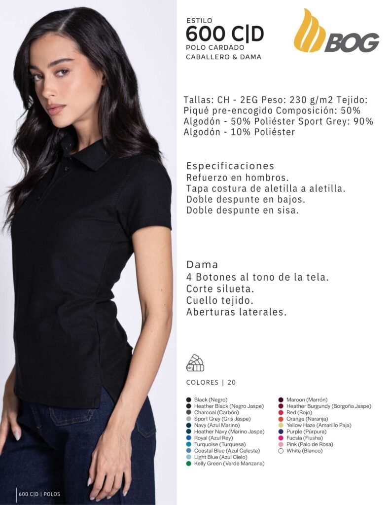 Playera tipo POLO Mod 600 CD