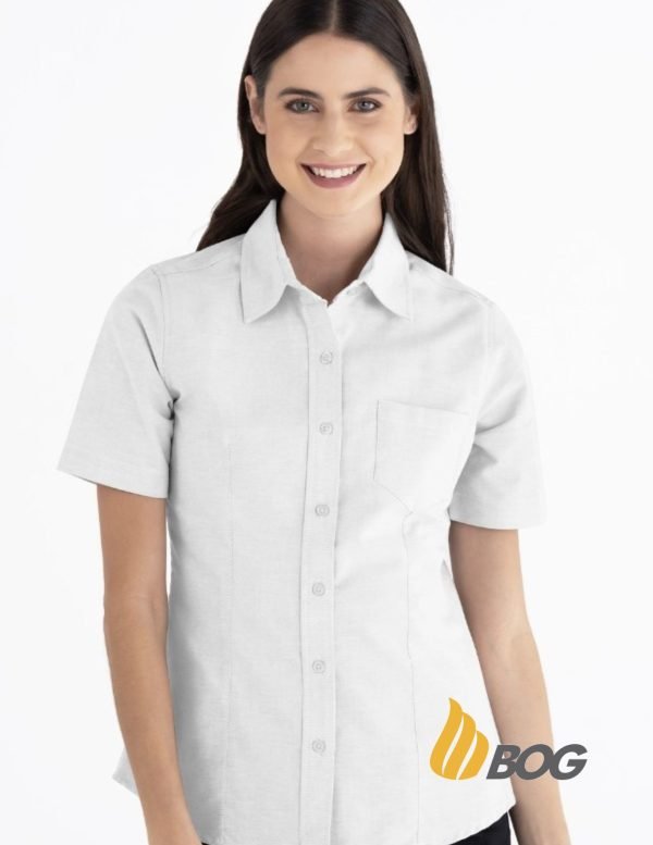 Blusa Mujer Manga Corta Oxford