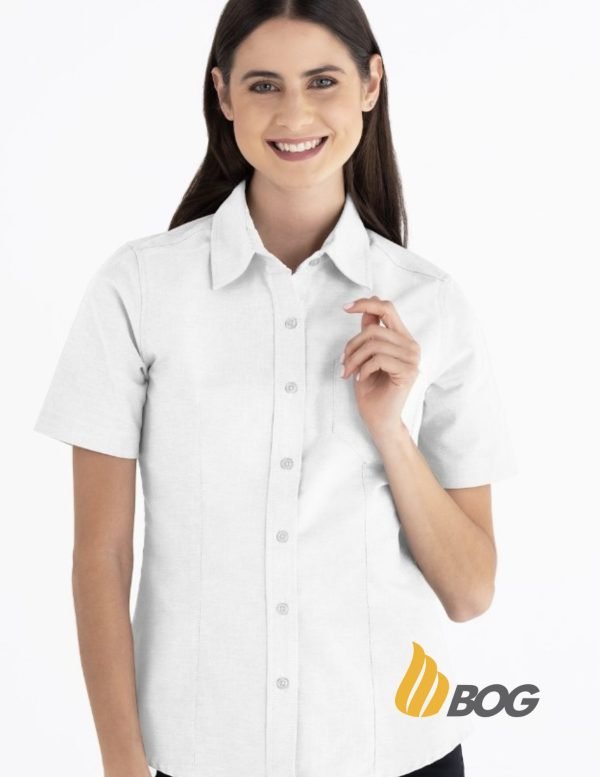 Blusa Mujer Manga Corta Oxford - Imagen 5
