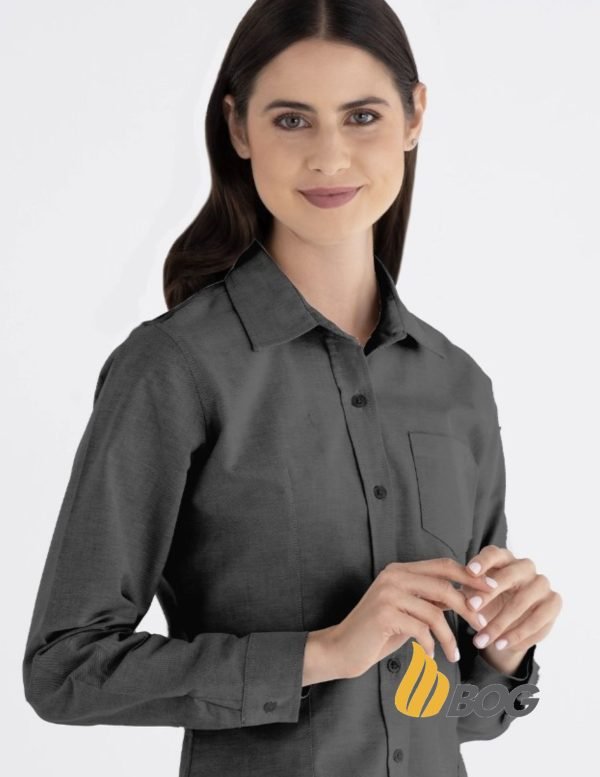 Blusa Mujer Manga Larga Oxford - Imagen 3