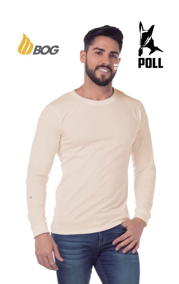 Playera Cuello Redondo Manga Larga para Caballero Mod C0304