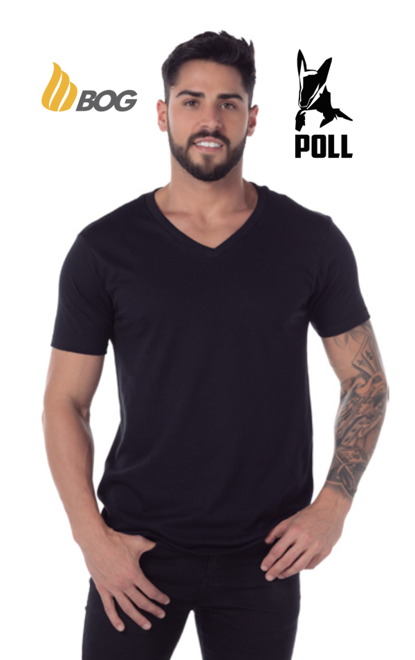 Playera Cuello V Manga Corta para Caballero Mod. C0306