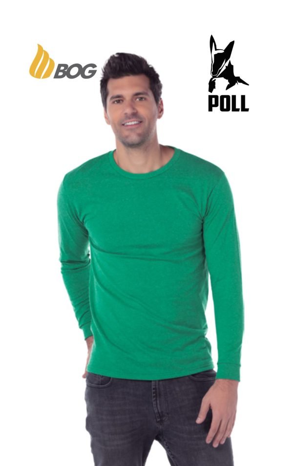 Playera Cuello Redondo Manga Larga para Caballero Mod C0354