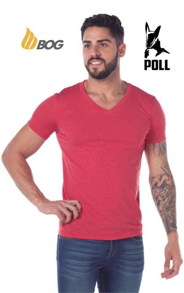 Playera Cuello V Manga Corta para Caballero Mod C0356