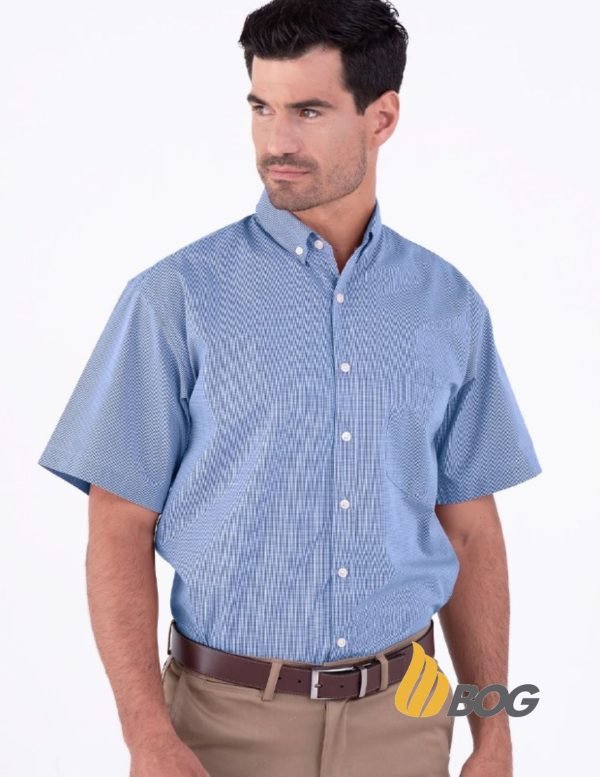Camisa Hombre Manga Corta Microcuadro - Imagen 2