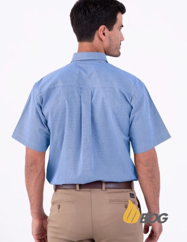 Camisa Hombre Manga Corta Microcuadro - Imagen 3
