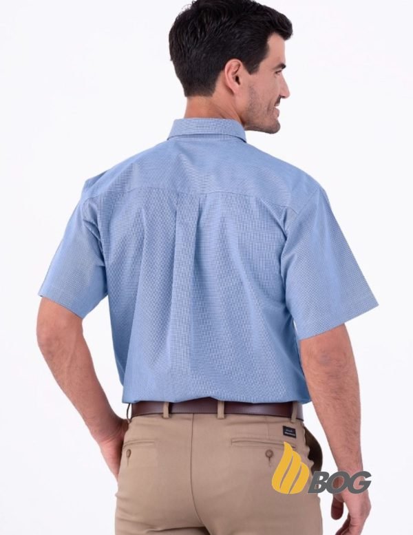 Camisa Hombre Manga Corta Microcuadro - Imagen 4