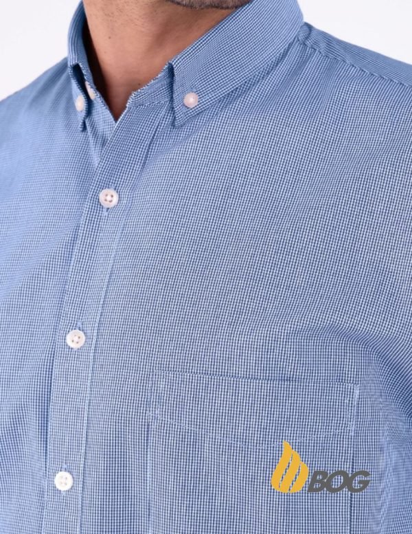 Camisa Hombre Manga Corta Microcuadro - Imagen 5