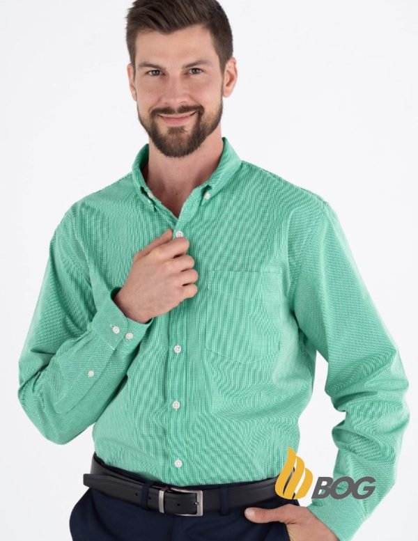 Camisa Hombre Manga Larga Microcuadro