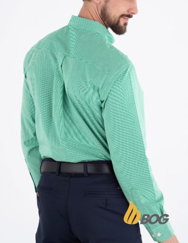 Camisa Hombre Manga Larga Microcuadro - Imagen 4