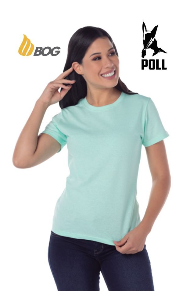 Playera Cuello Redondo Manga Corta con Silueta para Dama Mod D0300
