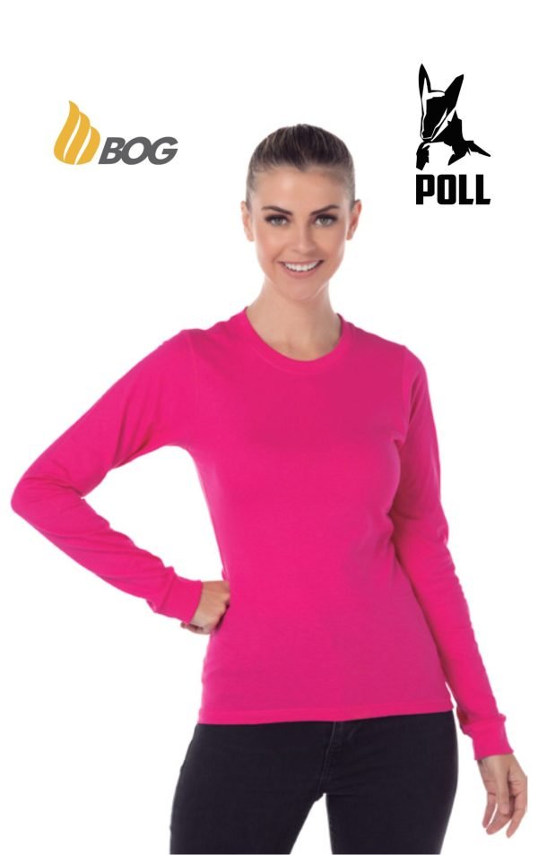 Playera Cuello Redondo Manga Larga con Silueta para Dama Mod D0304