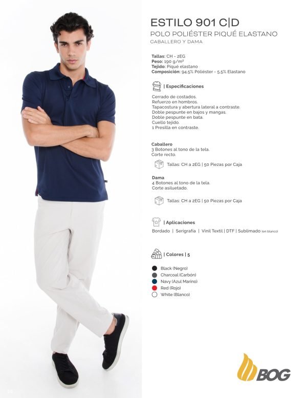 Playera para caballero PLAYERYTEES 901 C|D